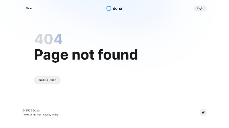 404 Page UX/UI design screenshot