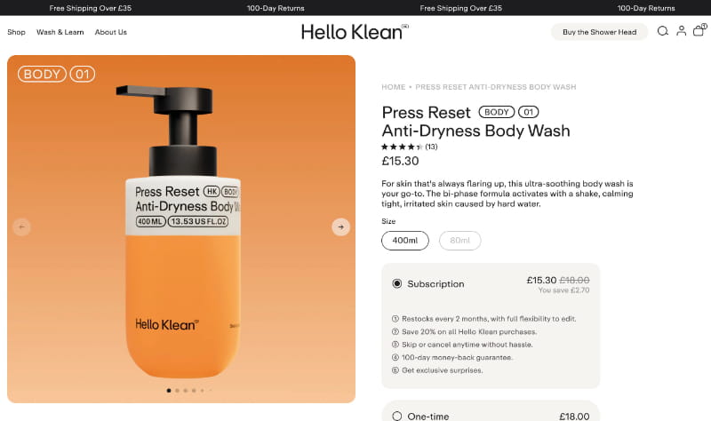 Product Details UX/UI design screenshot