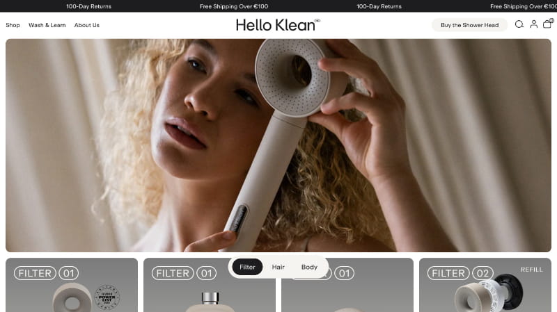 Home Page UX/UI design screenshot