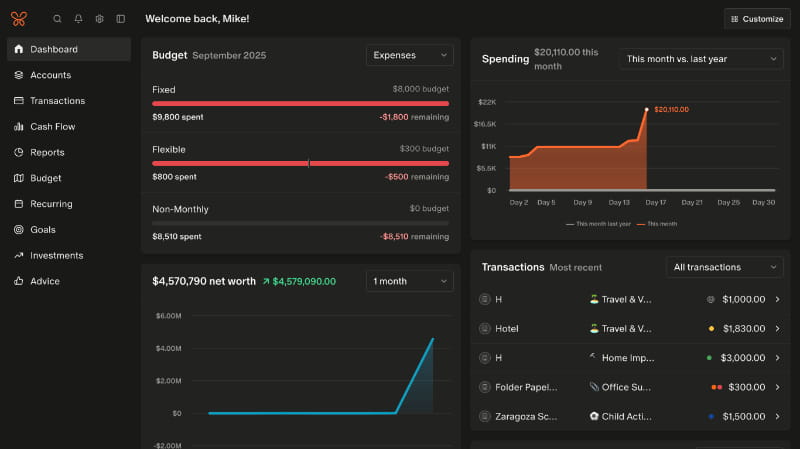 Monarch Money — screenshot