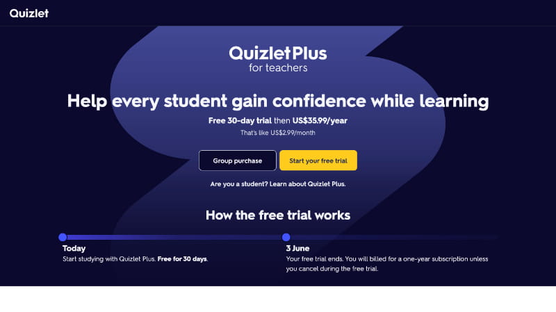 How to SignUp for Quizlet Plus free Trial?