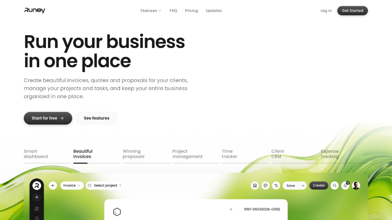 Runey — a design reference from the Refero library