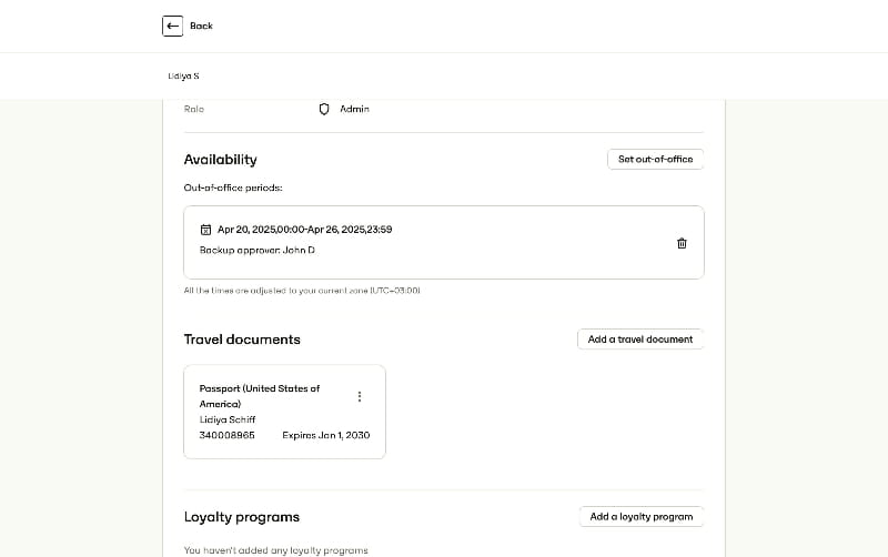 Profile & Account UX/UI design screenshot