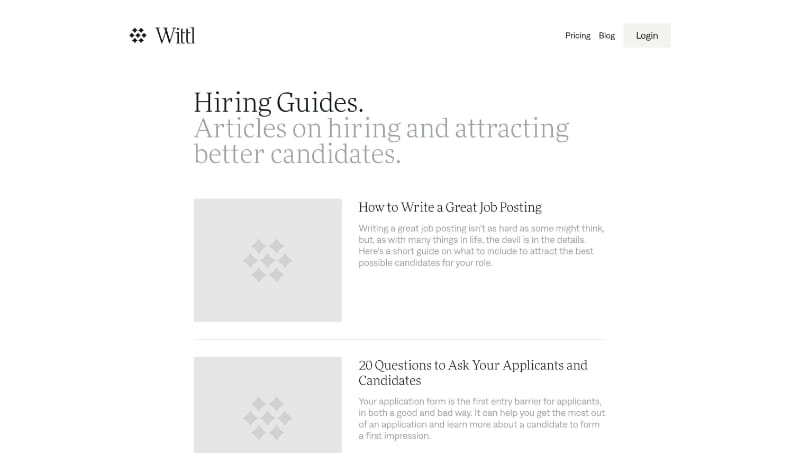 Blog UX/UI design screenshot