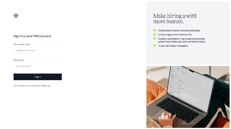 Log In UX/UI design screenshot