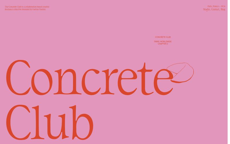 Concrete Club Studio Refero reference thumbnail