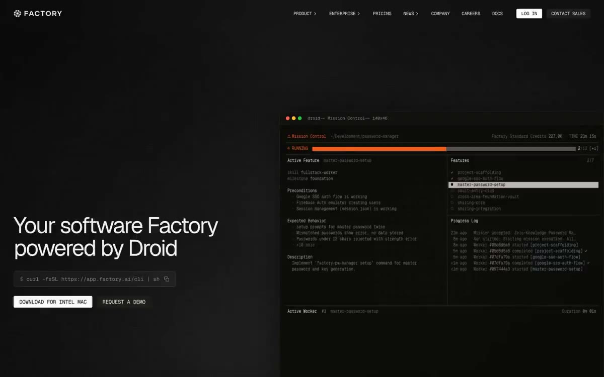 Factory.ai Design System &mdash; Design System website build-prompt