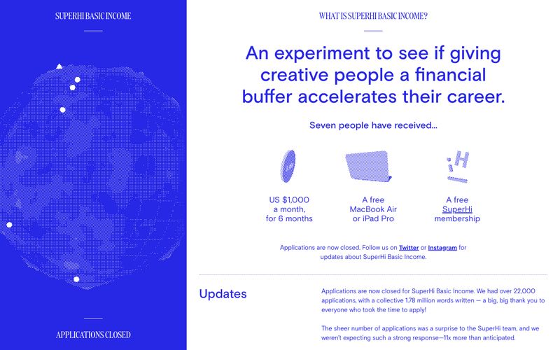 SuperHi Basic Income Refero reference thumbnail