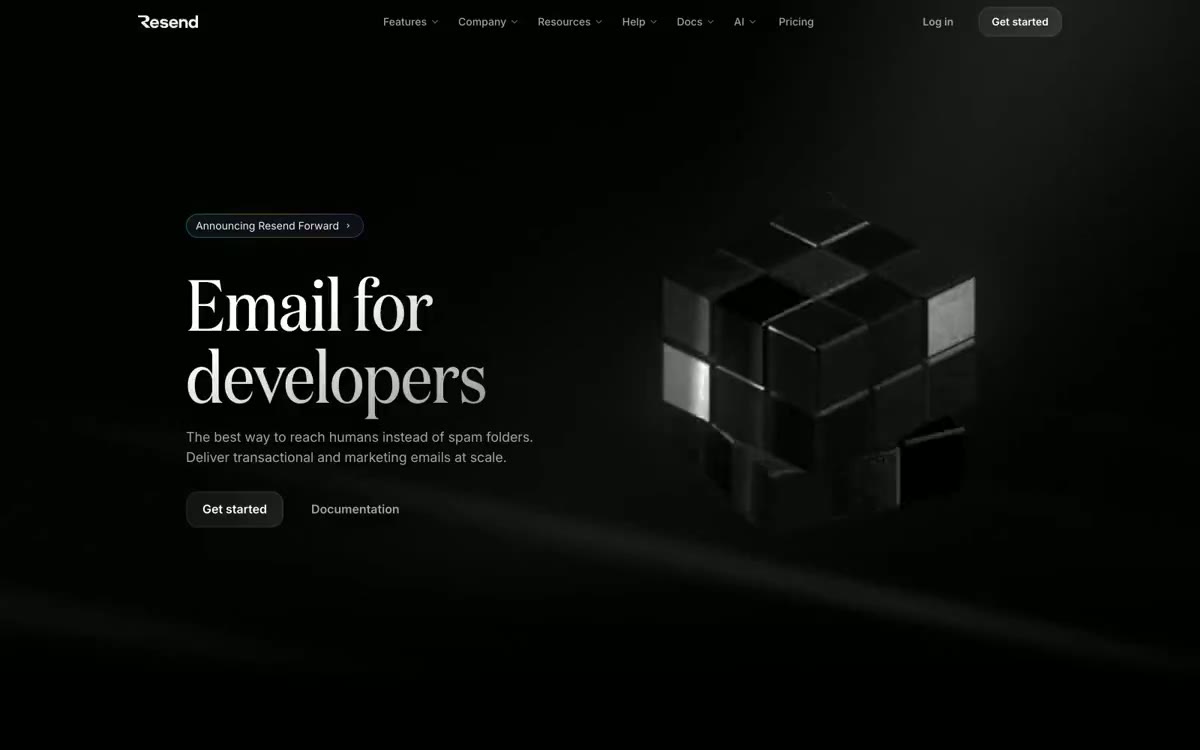 Resend Design System &mdash; Design System website build-prompt