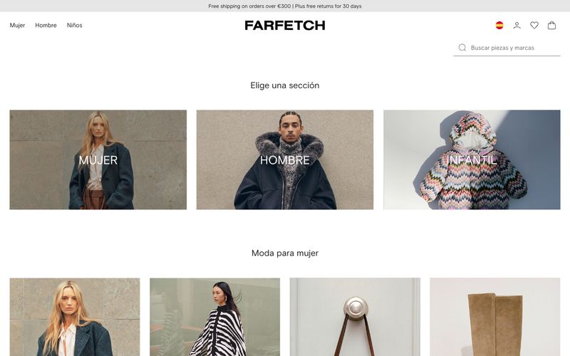 FARFETCH España Refero reference thumbnail