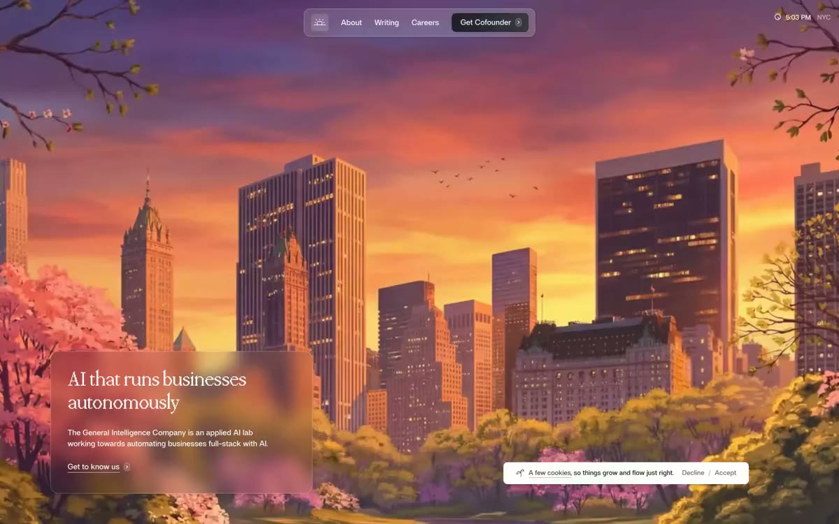 General Intelligence Company Design System &mdash; Design System website build-prompt