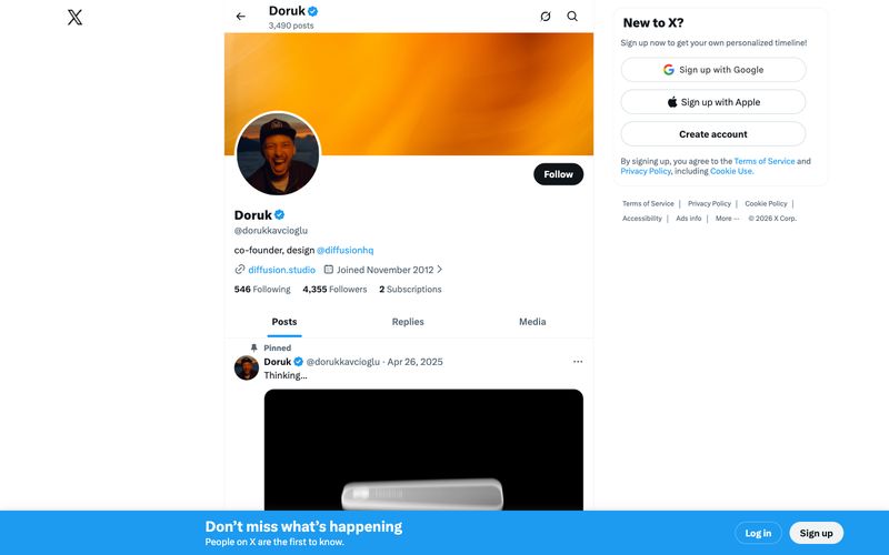 X (formerly Twitter) Refero reference thumbnail