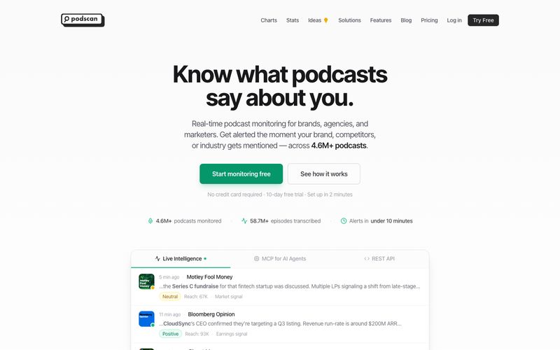 Podscan.fm Refero reference thumbnail