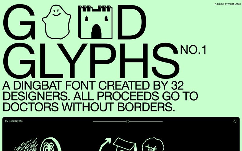 Good Glyphs Refero reference thumbnail
