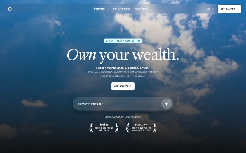 Origin Financial Refero reference thumbnail