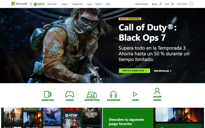 Xbox.com Refero reference thumbnail