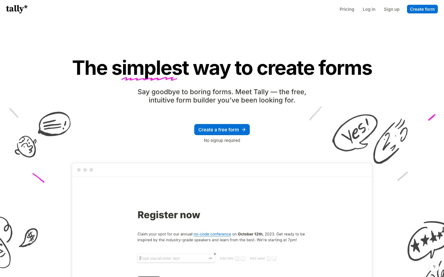 Tally Forms design system | Refero Styles