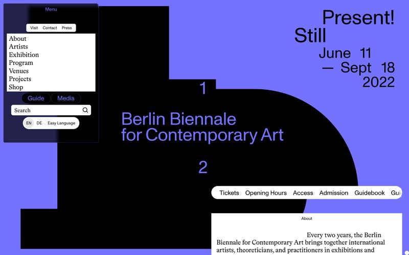 12th Berlin Biennale for Contemporary Art Refero reference thumbnail