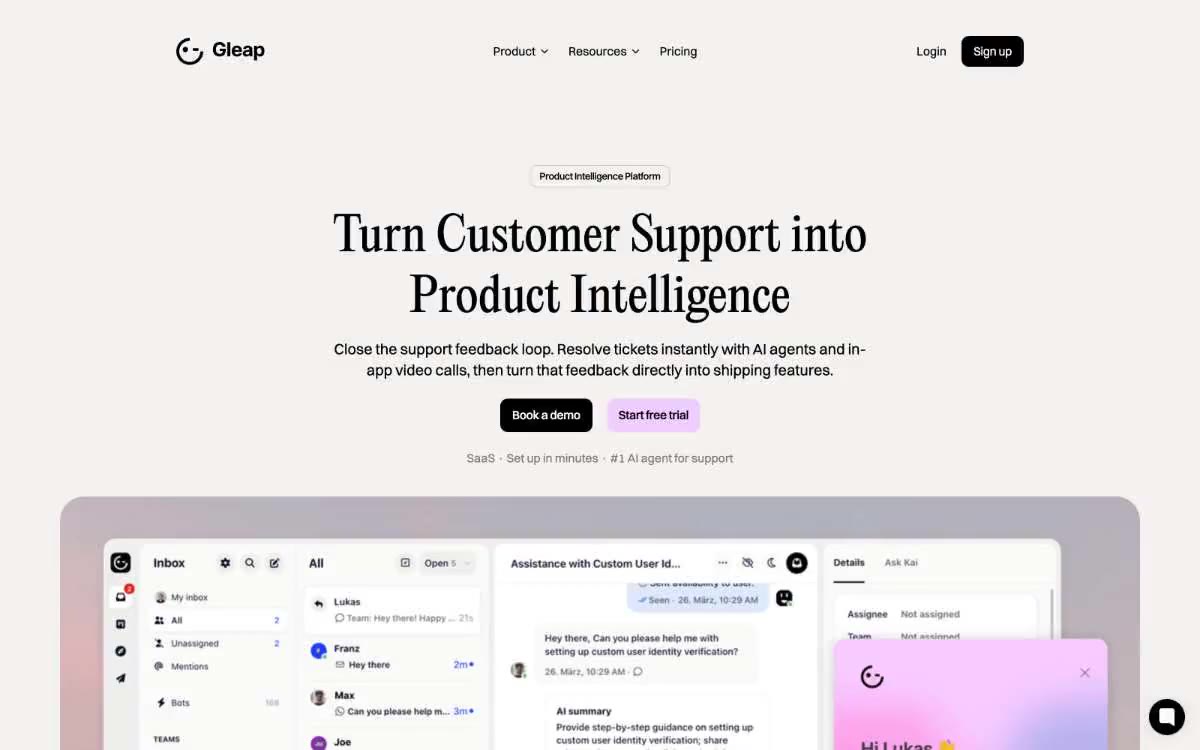 Gleap Design System &mdash; Design System website build-prompt