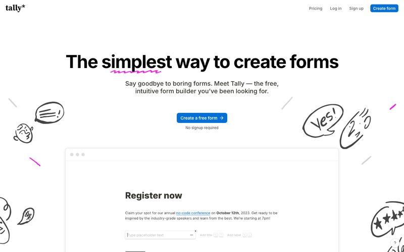 Tally Forms Refero reference thumbnail