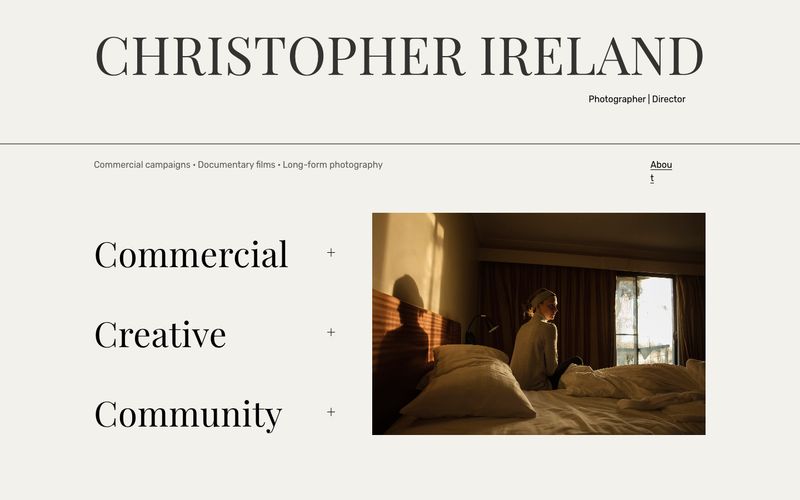 CHRISTOPHER IRELAND CREATIVE Refero reference thumbnail