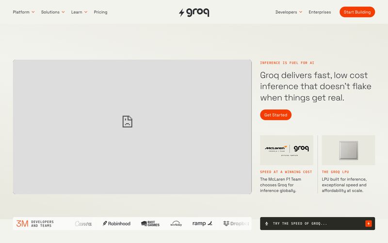 Groq Refero reference thumbnail