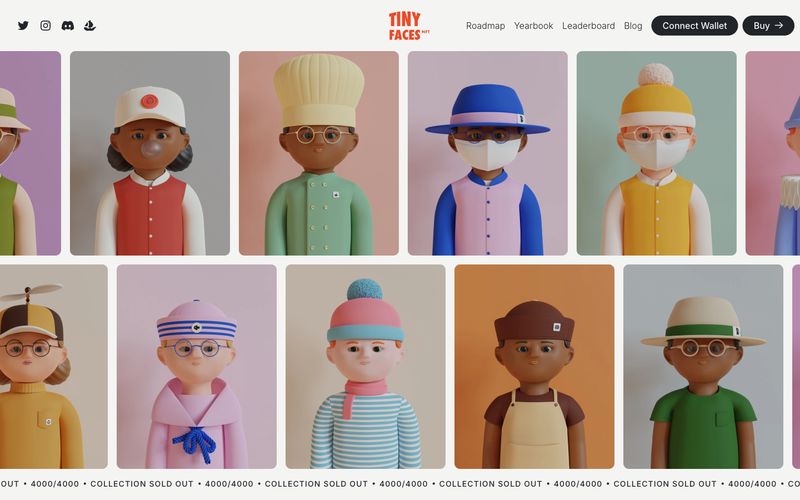 TinyFaces NFT Refero reference thumbnail