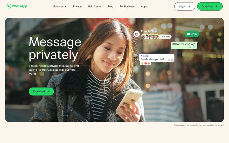 WhatsApp.com Refero reference thumbnail